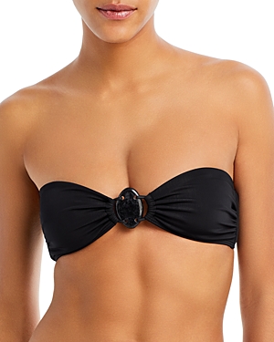 Vix Solid Kim Bandeau Bikini Top In Black