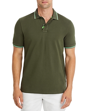 Sundek Cotton Blend Regular Fit Polo Shirt In Dark Army Green