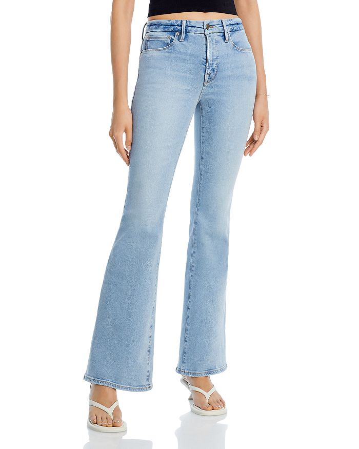 Good American Good Legs High Rise Flare Jeans in I390 | Bloomingdale's