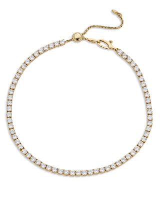 Nadri Em Isle Tennis Ankle Bracelet in 18K Gold Plated