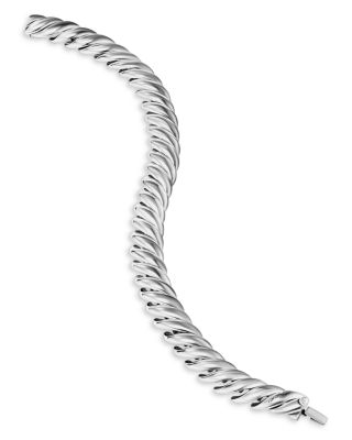 Sterling Silver Sculptured Cable Bangle Bracelet