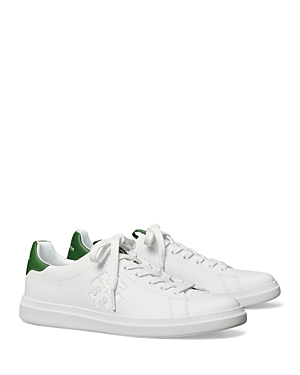 Tory Burch Logo Howell Sneakers With Contrast Heel Tab In White