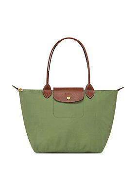 Longchamp green Medium Cotton Le Pliage Filet Shoulder Bag