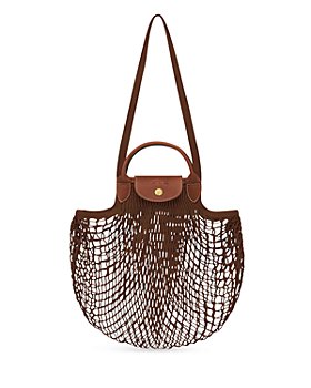 Bloomingdale's Leather Woven Shoulder Bag Brown Purse (9" W x 7"  H)