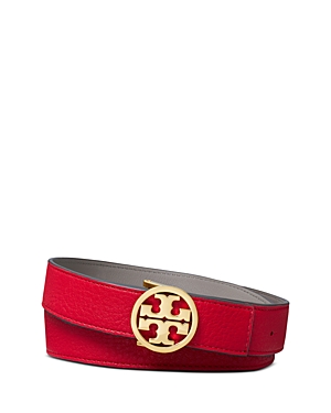 TORY BURCH REVERSIBLE LEATHER LOGO BELT