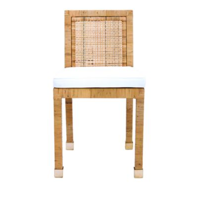  Amara Rattan Performance Fabric Dining Chair in Natural