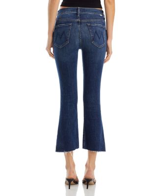 The Insider High Rise Crop Step Fray Bootcut Jeans in Light Kitt