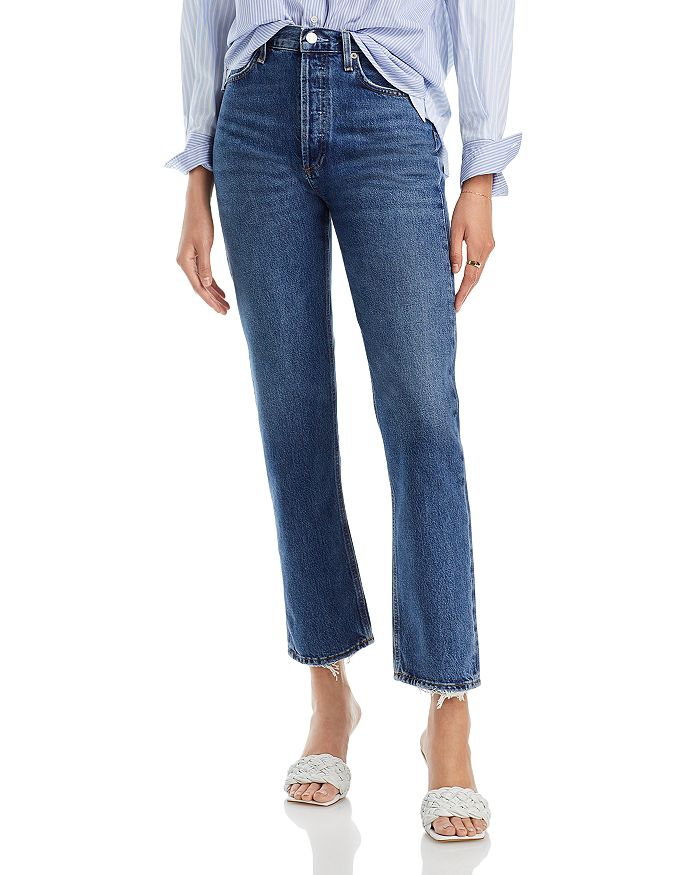 AGOLDE '90s Pinch Waist High Rise Straight Jeans in Range | Bloomingdale's