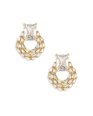 Shop Ettika Crystal Circle Stud Earrings In Gold