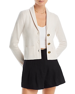 Shop Aqua Cashmere Novelty Button Cashmere Blazer - 100% Exclusive In Alabaster