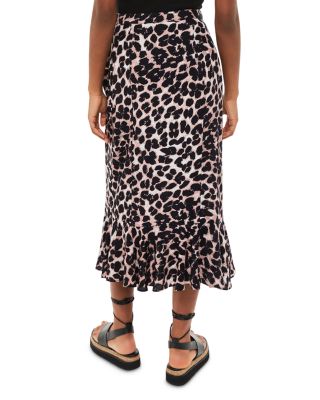 Leopard Print Wrap Skirt