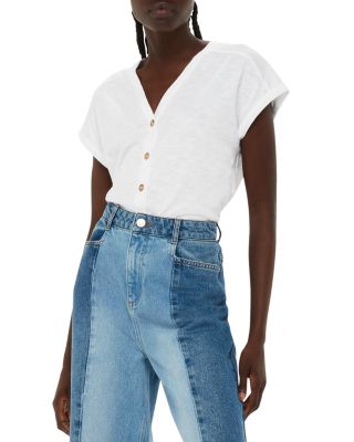 Aubrie Cotton Button Front Top