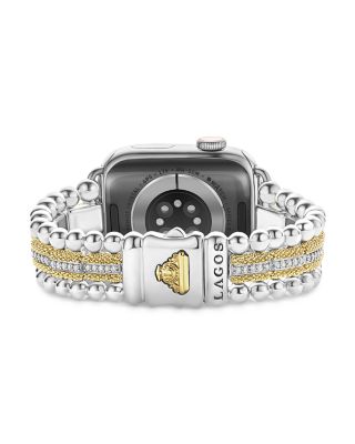 Caviar 18K Gold & Diamond Beaded Apple Watch&reg; Bracelet - 38mm-45mm