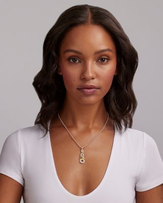 18K Yellow Gold & Sterling Silver Embrace Diamond Triple XO Pendant Necklace, 16"-18"