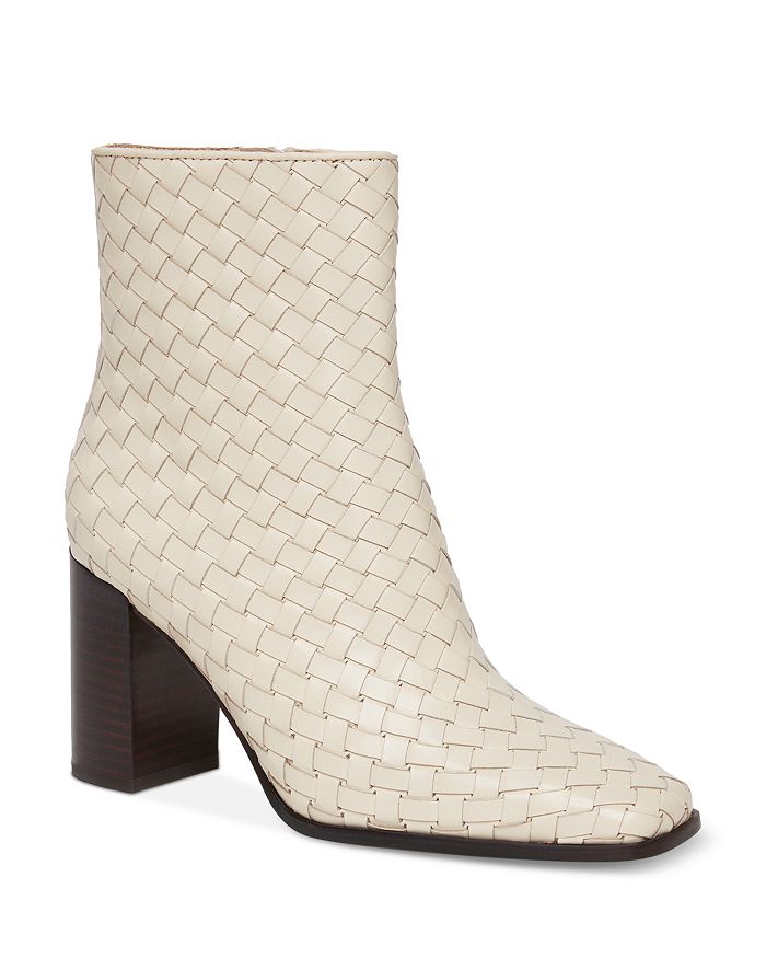 PAIGE Women's Frances Woven High Heel Ankle Boots | Bloomingdale's