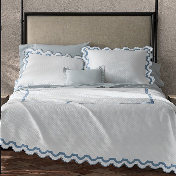 Matouk Mirasol Matelasse Coverlet, King In Hazy Blue