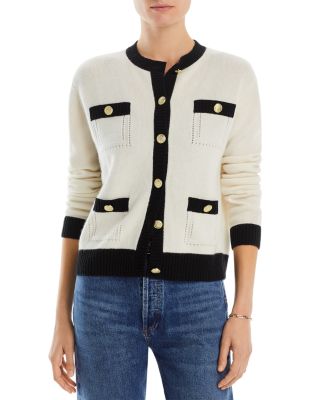 C by Bloomingdale's Cashmere - Contrast Trim Cashmere Cardigan - Exclusive