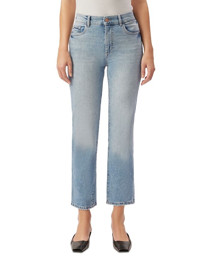 DL1961 Patti High Rise Straight Jeans in Reef | Bloomingdale's