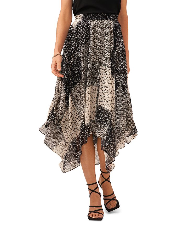 1.STATE Handkerchief Hem Midi Skirt Bloomingdale's