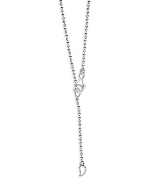 18K Yellow Gold & Sterling Silver Caviar Lux-Clip Diamond Bead Link Necklace, 16-18" - Exclusive
