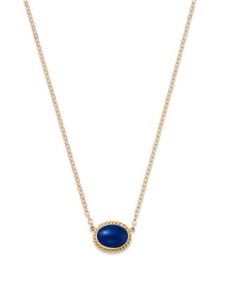 Bloomingdale's Fine Collection - Blue Lapis Pendant Necklace in 14K Yellow Gold, 18-19"