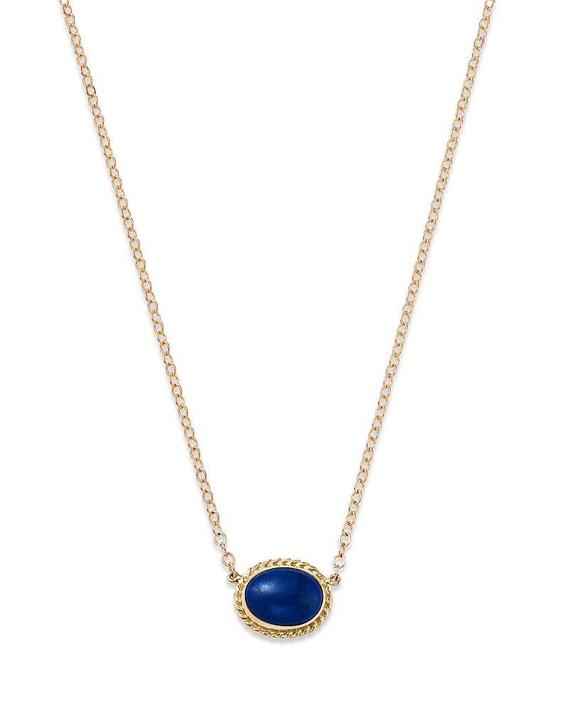 Bloomingdale's Fine Collection Blue Lapis Pendant Necklace in 14K Yellow Gold, 18