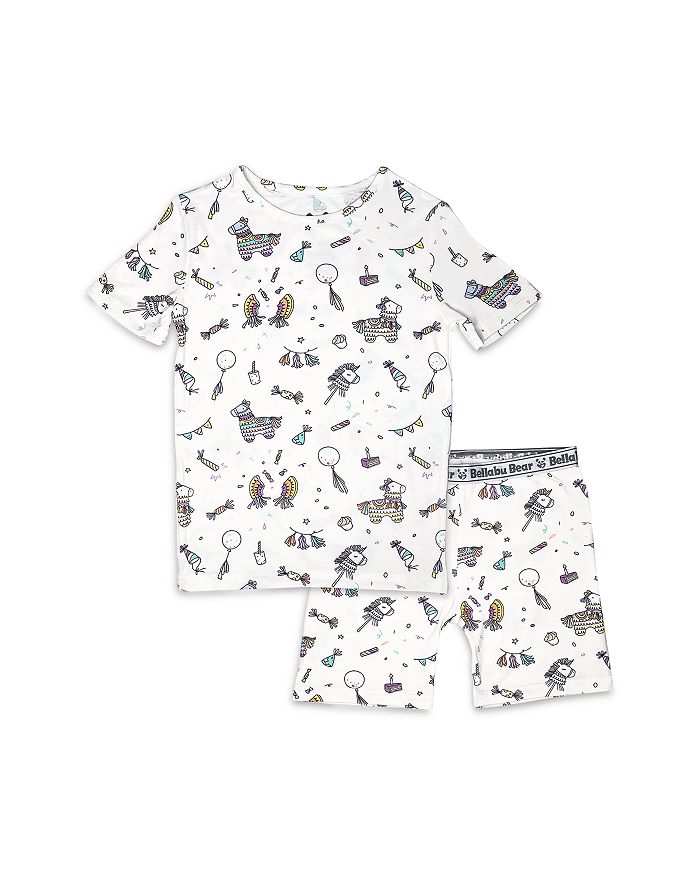 Bellabu Bear Unisex Pinata Print Pajama Shorts Set Baby, Little Kid