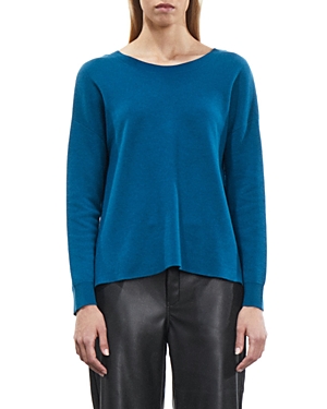The Kooples Button Back Sweater In Medium Blue