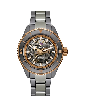 Shop Rado Captain Cook High-tech Ceramic Skeleton Watch, 43mm In Gray