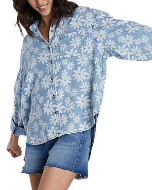 Billy T Weekend Floral Chambray Shirt