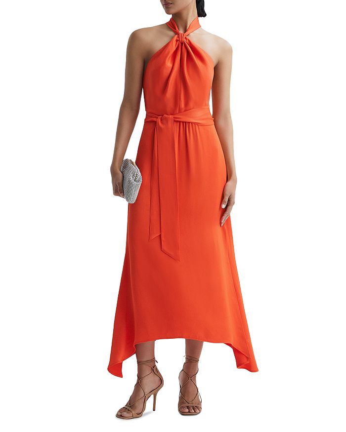 Handkerchief Hemline Halter Dress