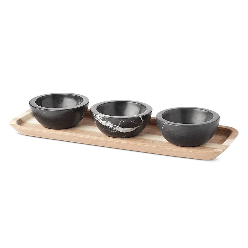 Lenox Lx Collective Tray With 3 Dip Bowls In Multi