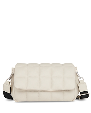 Whistles Ellis Quilted Leather Mini Crossbody Bag In Stone