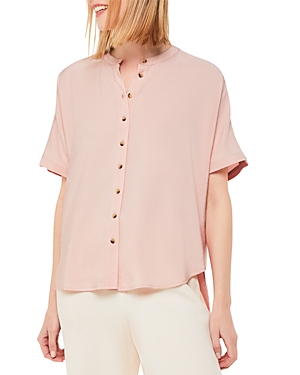 Whistles Maisie Shirred Sleeve Blouse In Pink