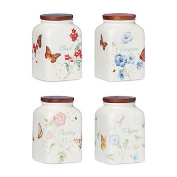 Lenox - Butterfly Meadow Cooking Spice Jars, Set of 4