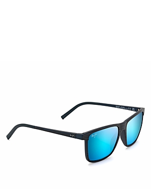 Maui Jim One Way Rectangular Polarized Sunglasses, 55mm