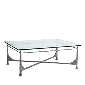 Artistica Bruno Rectangular Cocktail Table In Silver