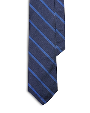Polo Ralph Lauren Striped Silk Repp Tie In Navy/royal
