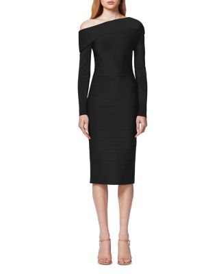 Hervé Léger - Off The Shoulder Bodycon Bandage Dress