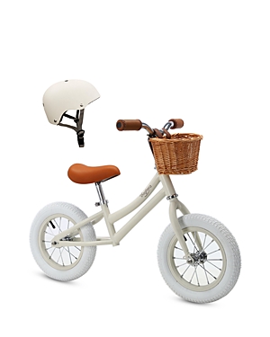 Baghera Balance Bike White & Helmet - Ages 3-6