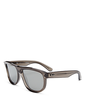 Shop Ray Ban Ray-ban Boyfriend Reverse Sunglasses, 56mm In Grey Silver