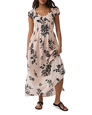 FREE PEOPLE FORGET ME NOT FLORAL MIDI DRESS