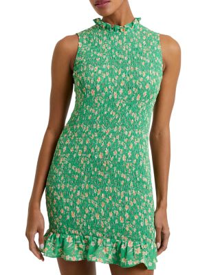 slim fit dress slacks Eve Crepe Scoop Neck Midi Dress Apple Green Multi