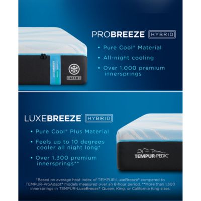 Tempur-LuxeBreeze 2.0 Medium Hybrid Mattress