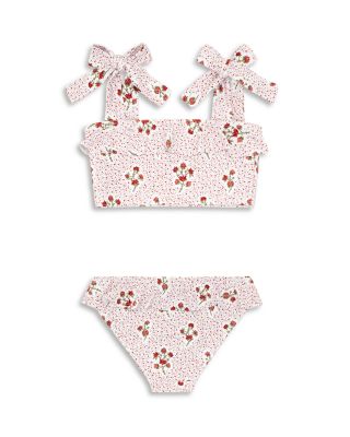 Girls' Ruffled Bandeau Two Piece Swimsuit - Baby, Little Kid