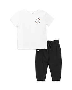 Shop Miles The Label Girls' Short Sleeved Tee & Pants Set - Baby In Multi