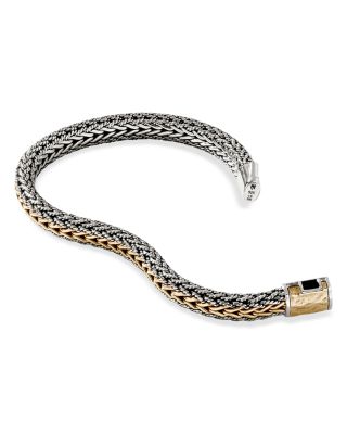 Men&#39;s 18K Yellow Gold &amp; Sterling Silver Icon Bracelet, 8mm