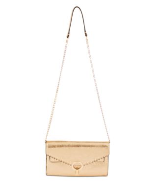 Yza Metallic Leather Shoulder Bag