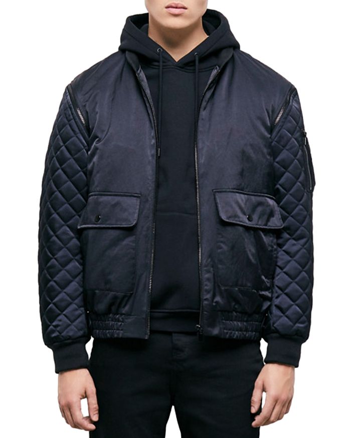 The Kooples Technical Bomber Jacket with Removable Sleeves | Bloomingdale's