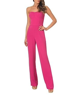 Dress The Population Preston Bright Fuchsia Jumpsuit In Bright Fuchsia